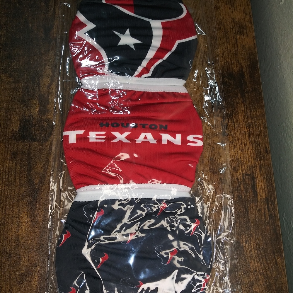 NWT 🏈NFL Texans Face Mask 3 pack